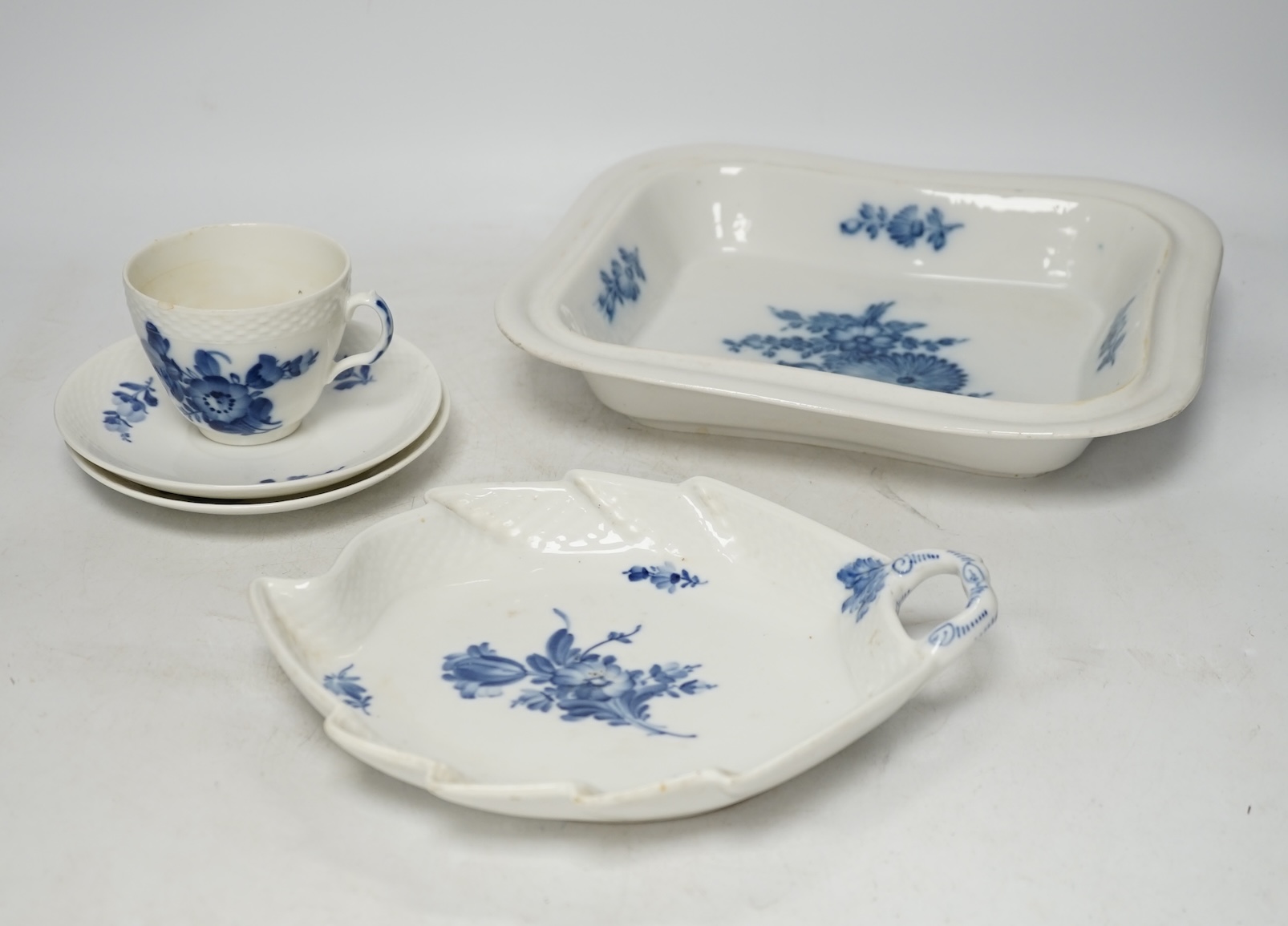 A small group of Royal Copenhagen tableware. Condition - fair to good